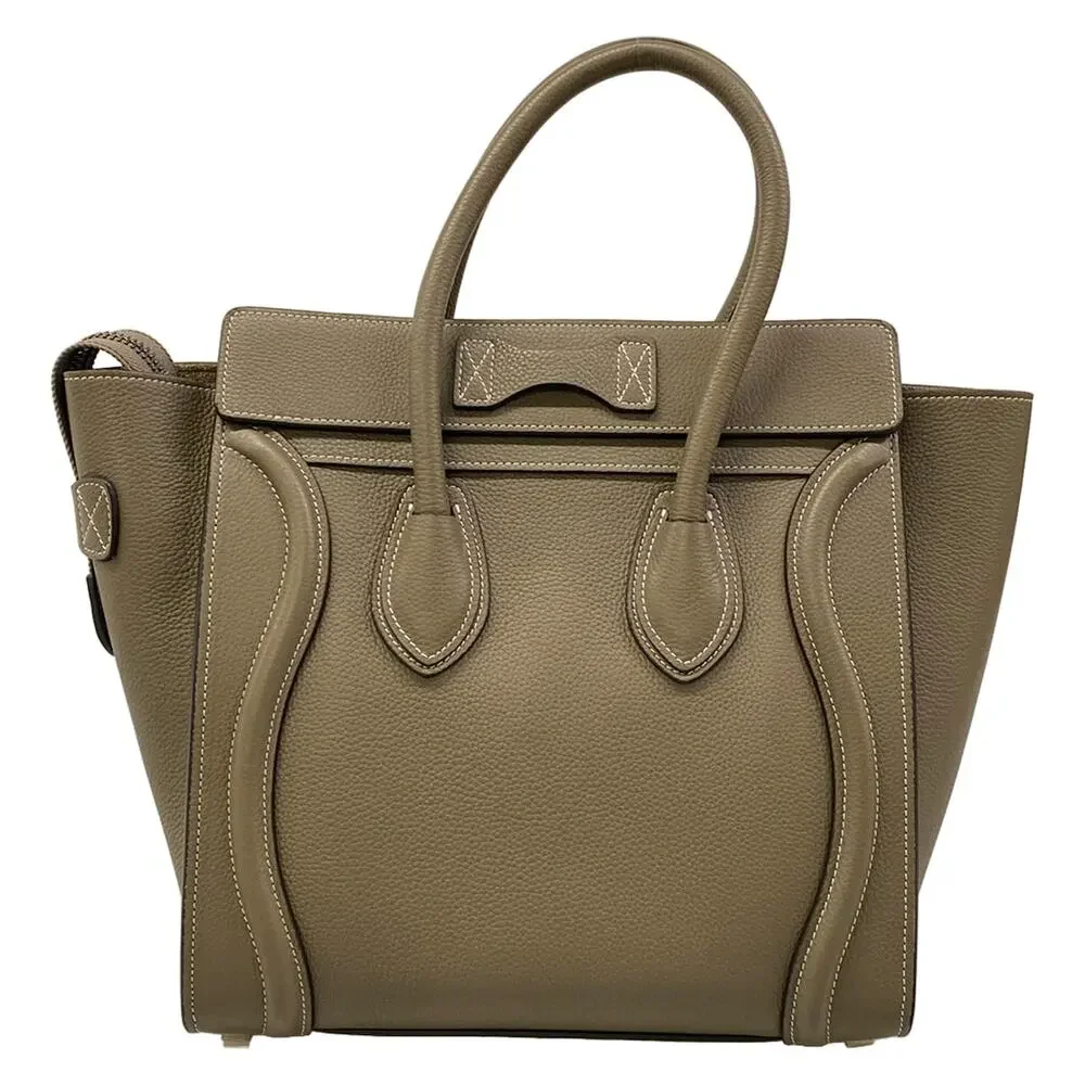 Celine Luggage Micro Shopper Handbag 167793DRU.09SO Souris(Gray Beige)